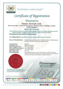 OH&S Certificate Power British