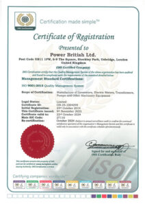 QMS certificate Power British